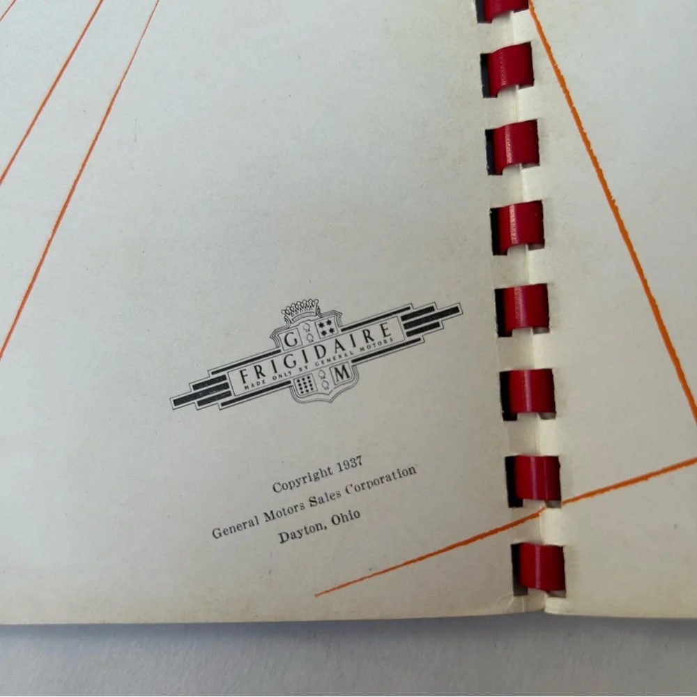 Carefree Cooking With The Frigidaire Electric Range 1937 Vintage Cookbook